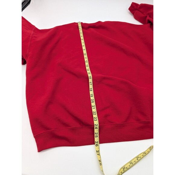 True Value Vintage Paint Splatter Red Gildan Heavy Crewneck Sweatshirt Size XL - Picture 7 of 7